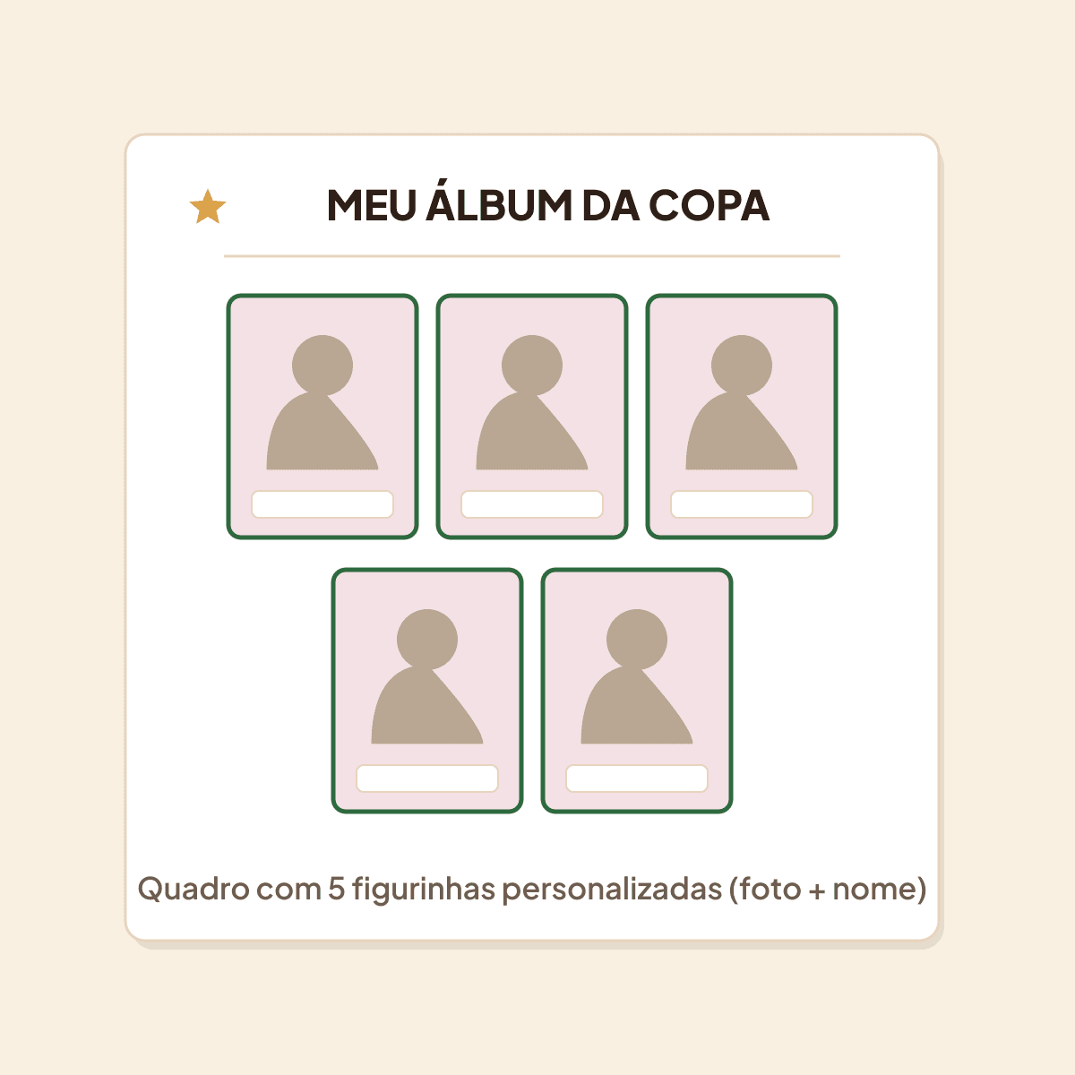 Quadro página de álbum da Copa