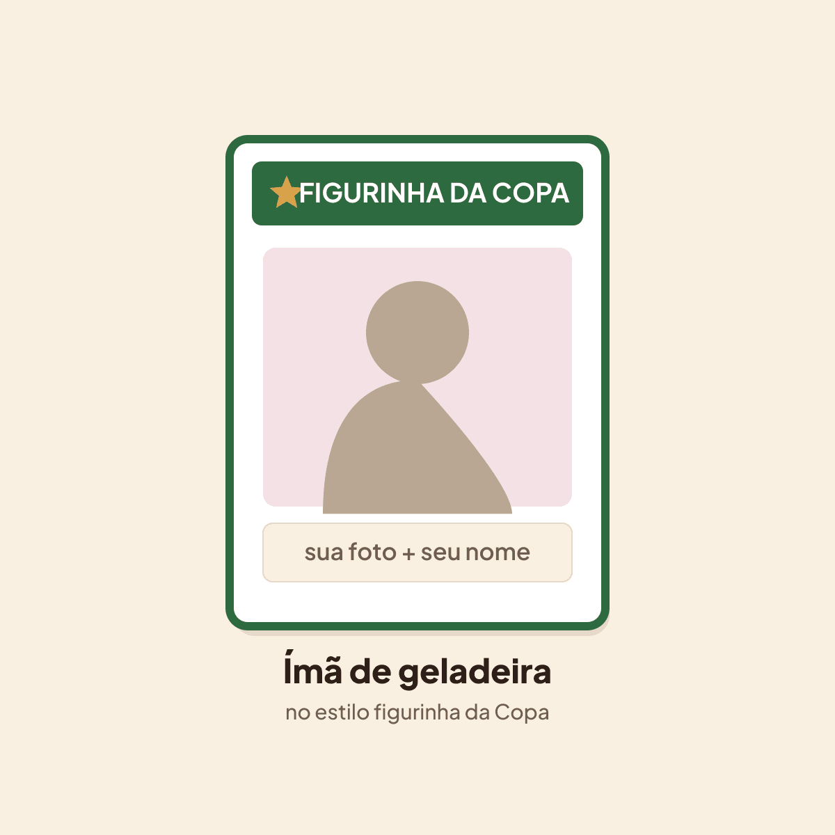 Ímã de geladeira · figurinha da Copa